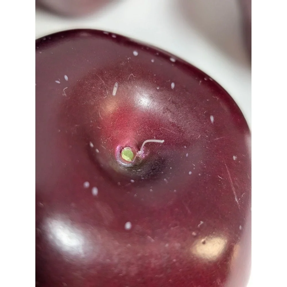 21 Piece Faux Apples Bulk Lot Artificial Fruit Red Purple Lenticels Plastic Foam